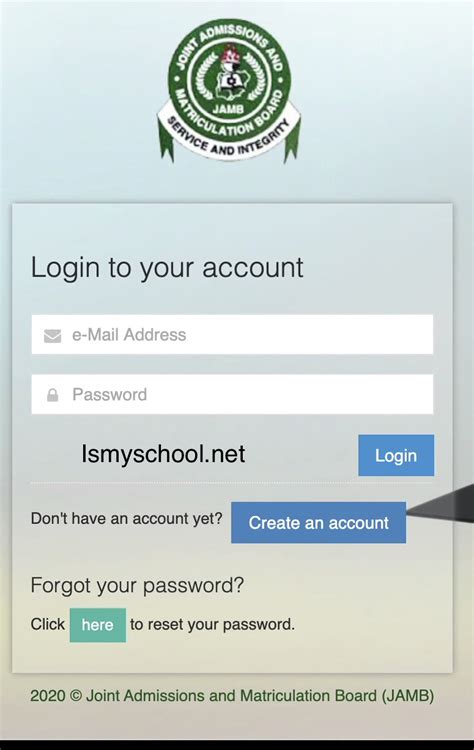 jamb login.